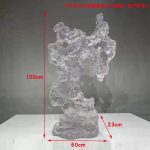 New Chinese abstract transparent resin the Taihu Lake stone sculpture hotel lobby villa courtyard high-end decoration floor decoration