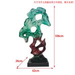 Modern abstract large transparent resin sculpture the Taihu Lake stone decoration hotel sales office sample room soft decoration handicraft