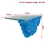 Light luxury transparent resin crystal island table, clubhouse, villa beauty salon, designer’s creative glacier tea table customization