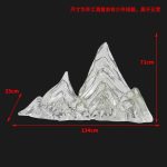 Transparent resin rockery sculpture imitating glass handicrafts, hotel lobby landscape, large mountain shaped ornaments, floor installation