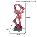 Abstract the Taihu Lake Stone Sculpture Hotel Lobby Sample Room Villa porch Transparent resin soft decoration artwork