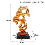 Modern abstract large transparent resin sculpture the Taihu Lake stone decoration hotel sales office sample room soft decoration handicraft