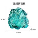 Transparent resin luminous landscape stone sculpture villa courtyard hotel pool model room floor soft decoration ornament