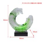 Modern minimalist transparent resin entrance decoration, hotel sales office, clubhouse, home decor, living room decoration, art sculpture