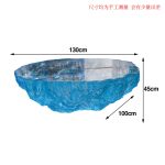 Transparent blue deep ocean tea table, modern light luxury living room, household resin table, high-end art crystal circular tea table
