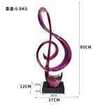 Modern musical instrument ornaments villa bar music table living room transparent resin tabletop decoration sculpture artwork