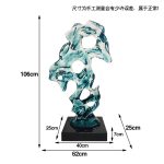 Modern abstract large transparent resin sculpture the Taihu Lake stone decoration hotel sales office sample room soft decoration handicraft