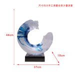 Modern minimalist transparent resin entrance decoration, hotel sales office, clubhouse, home decor, living room decoration, art sculpture