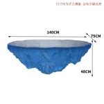 Transparent blue deep ocean tea table, modern light luxury living room, household resin table, high-end art crystal circular tea table
