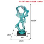 Abstract the Taihu Lake Stone Sculpture Hotel Lobby Sample Room Villa porch Transparent resin soft decoration artwork