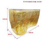 Modern luxury crystal luminous island table, bar, villa, high-end feeling, transparent resin reception, irregular bar counter in front