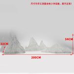 Modern Creative Transparent Resin Rockery Sculpture Hotel Lobby Sales Office Landscape Ornaments Ice and Snow Mountain Floor Decoration