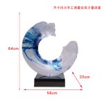 Modern minimalist transparent resin entrance decoration, hotel sales office, clubhouse, home decor, living room decoration, art sculpture