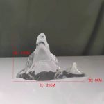 Transparent resin rockery sculpture imitating glass handicrafts, hotel lobby landscape, large mountain shaped ornaments, floor installation