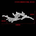 Transparent waves hanging in the air in the hotel lobby, artistic decorative resin ornaments hanging from the ceiling of the sales office in the shopping mall