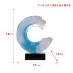 Modern minimalist transparent resin entrance decoration, hotel sales office, clubhouse, home decor, living room decoration, art sculpture