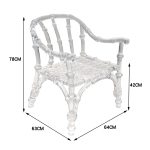 Light Luxury Creative Transparent Chair Hotel Restaurant Villa Home Furnishings High end Original Design Art Backrest Armrest Dining Chair