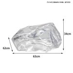 Transparent resin luminous landscape stone sculpture villa courtyard hotel pool model room floor soft decoration ornament