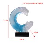 Modern minimalist transparent resin entrance decoration, hotel sales office, clubhouse, home decor, living room decoration, art sculpture