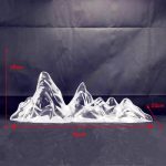 Transparent resin rockery sculpture imitating glass handicrafts, hotel lobby landscape, large mountain shaped ornaments, floor installation