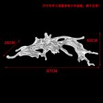 Transparent waves hanging in the air in the hotel lobby, artistic decorative resin ornaments hanging from the ceiling of the sales office in the shopping mall