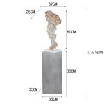 Modern creative abstract crafts sculptures, transparent resin ornaments in the entrance hall, floor to ceiling living room soft decoration, high-end atmosphere