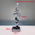 Creative model room, transparent resin sculpture, living room, desktop home, entrance niche, vertical high ornament, abstract decoration
