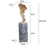 Modern creative abstract crafts sculptures, transparent resin ornaments in the entrance hall, floor to ceiling living room soft decoration, high-end atmosphere