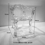 Light Luxury Creative Transparent Chair Hotel Restaurant Villa Home Furnishings High end Original Design Art Backrest Armrest Dining Chair