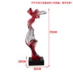 Abstract Transparent Resin Art Ornament Hotel Sales Office Clubhouse Floor Sculpture Home Living Room Entrance Decoration