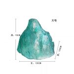 Hotel Club Large Transparent Landscape Stone Sculpture Resin Ornaments Sales Office Villa Pond Decorative Artwork
