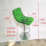 Light luxury household dining chair, transparent resin, high-end petal bar counter chair, designer style, adjustable and rotatable high foot stool