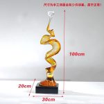 Creative model room, transparent resin sculpture, living room, desktop home, entrance niche, vertical high ornament, abstract decoration