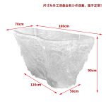 Transparent resin luminous crystal island, light luxury home dining table, ice cubes, stones, high-end feeling, hotel reception bar, front desk