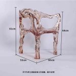 Light Luxury Creative Transparent Chair Hotel Restaurant Villa Home Furnishings High end Original Design Art Backrest Armrest Dining Chair