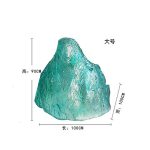 Transparent resin luminous landscape stone sculpture villa courtyard hotel pool model room floor soft decoration ornament