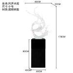Modern luxury transparent resin foam ornament, large floor standing sculpture, hotel living room, foyer, model room artwork