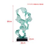 Modern abstract large transparent resin sculpture the Taihu Lake stone decoration hotel sales office sample room soft decoration handicraft