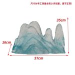 Modern Creative Transparent Resin Rockery Sculpture Hotel Lobby Sales Office Landscape Ornaments Ice and Snow Mountain Floor Decoration