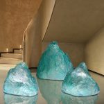 Transparent resin luminous landscape stone sculpture villa courtyard hotel pool model room floor soft decoration ornament
