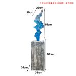 Modern creative abstract crafts sculptures, transparent resin ornaments in the entrance hall, floor to ceiling living room soft decoration, high-end atmosphere