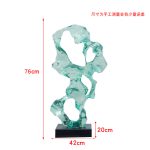 Modern abstract large transparent resin sculpture the Taihu Lake stone decoration hotel sales office sample room soft decoration handicraft