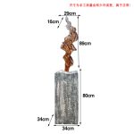 Modern creative abstract crafts sculptures, transparent resin ornaments in the entrance hall, floor to ceiling living room soft decoration, high-end atmosphere