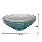 Transparent blue deep ocean tea table, modern light luxury living room, household resin table, high-end art crystal circular tea table