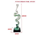 Creative model room, transparent resin sculpture, living room, desktop home, entrance niche, vertical high ornament, abstract decoration