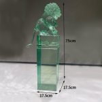 Transparent gold foil lion landing ornament Pixiu tie horse stake pillar Hotel sales office Villa wealth attraction Town house sculpture