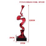 Creative model room, transparent resin sculpture, living room, desktop home, entrance niche, vertical high ornament, abstract decoration