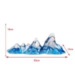 Transparent resin rockery sculpture imitating glass handicrafts, hotel lobby landscape, large mountain shaped ornaments, floor installation