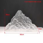 Modern Creative Transparent Resin Rockery Sculpture Hotel Lobby Sales Office Landscape Ornaments Ice and Snow Mountain Floor Decoration