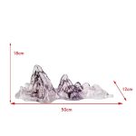 Transparent resin rockery sculpture imitating glass handicrafts, hotel lobby landscape, large mountain shaped ornaments, floor installation